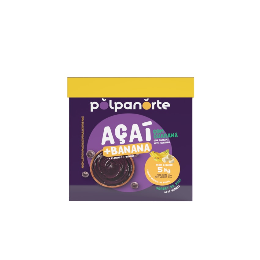 image Açaí Banana Polpanorte Caixa 5Kg