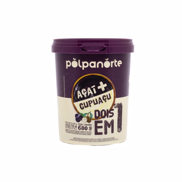 image Açaí Mix Com Cupuaçu Polpanorte Pote 600G