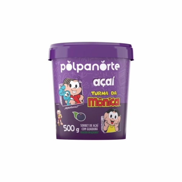 image Açaí Mix Tradicional Turma Da Monica Polpanorte Pote 500G