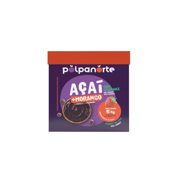 image Açaí Morango Polpanorte Caixa 5Kg