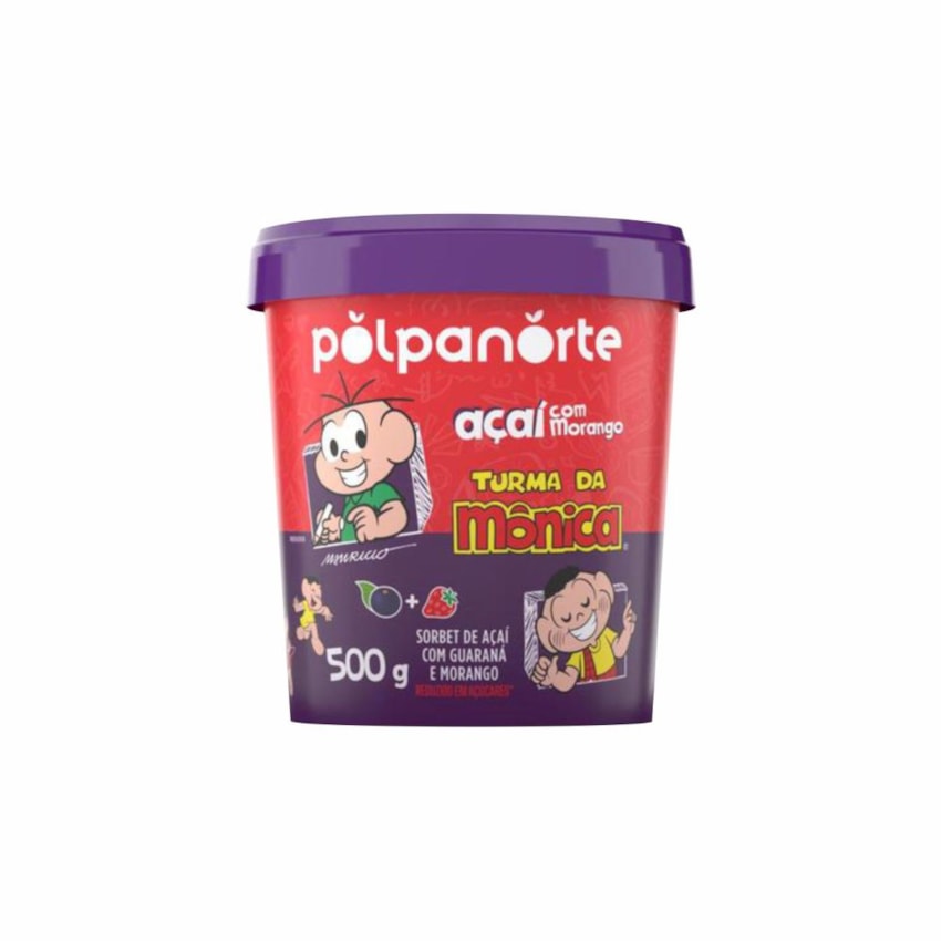 image Açaí Morango Turma Da Monica Polpanorte Pote 500G