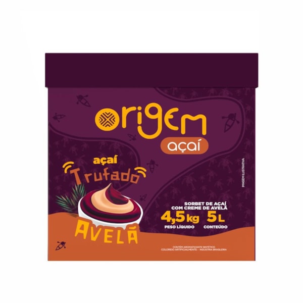 image Açaí Origem Trufado Sabor Avela Polpanorte Caixa 4,5Kg