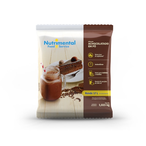 image Achocolatado Pó 1,025Kg Rende 16 Lt Nutrimental