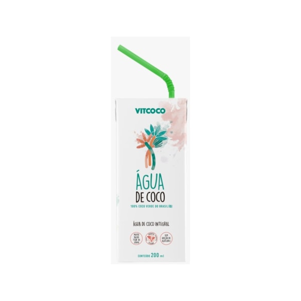 image Água de Coco 24 X 200 Ml Integral Vitcoco