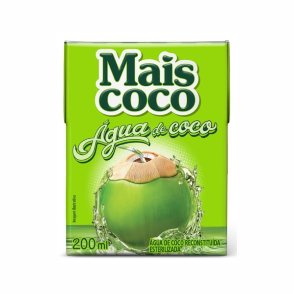 image Agua De Coco 24 X 200Ml Mais Coco
