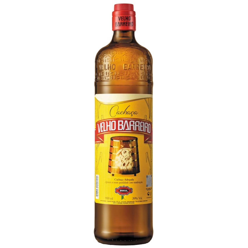 image Aguardente/Cachaça Velho Barreiro Tradicional 910Ml