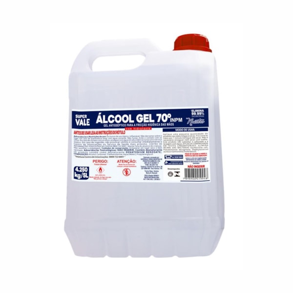 image Alcool Gel 70 Graus 4,25 Kg Super Vale