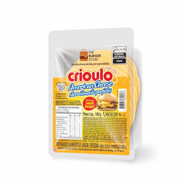 image American Cheese Fatiado Crioulo 160G