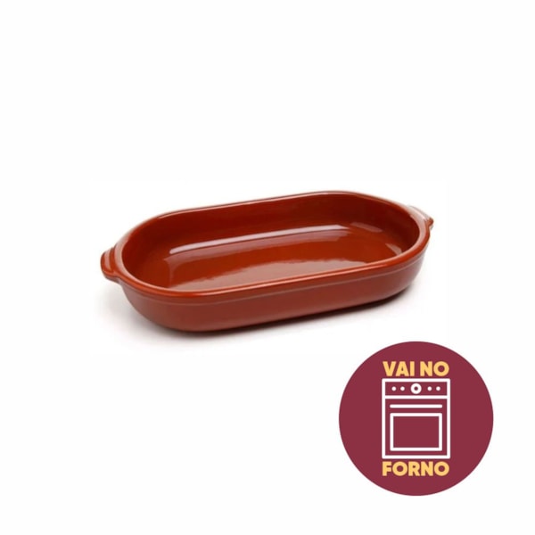 image Assadeira De Barro V.M. Oval 500Ml 23 X 12 X 5Cm Motta Un