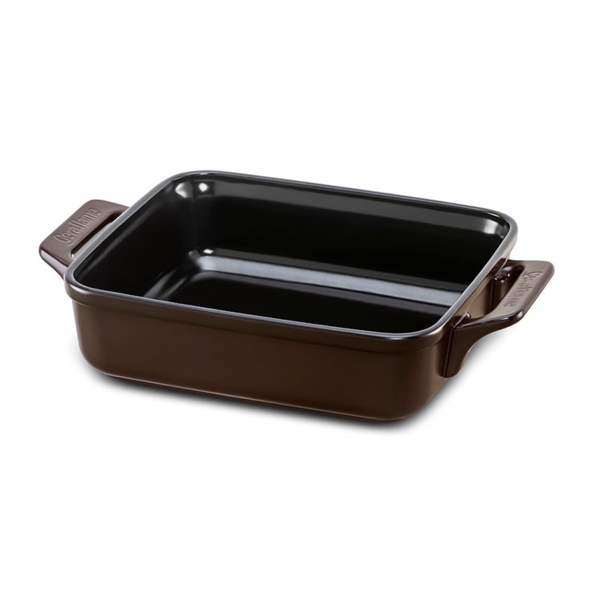 image Assadeira Retangular Cerâmica 2L 25 X 22Cm Chocolate Clear  Ceraflame Un