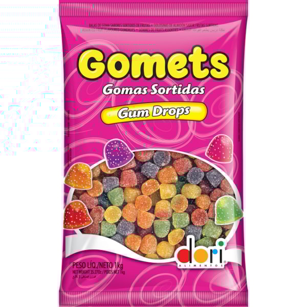 image Bala De Goma Sortida Gomets Dori Pacote 1Kg