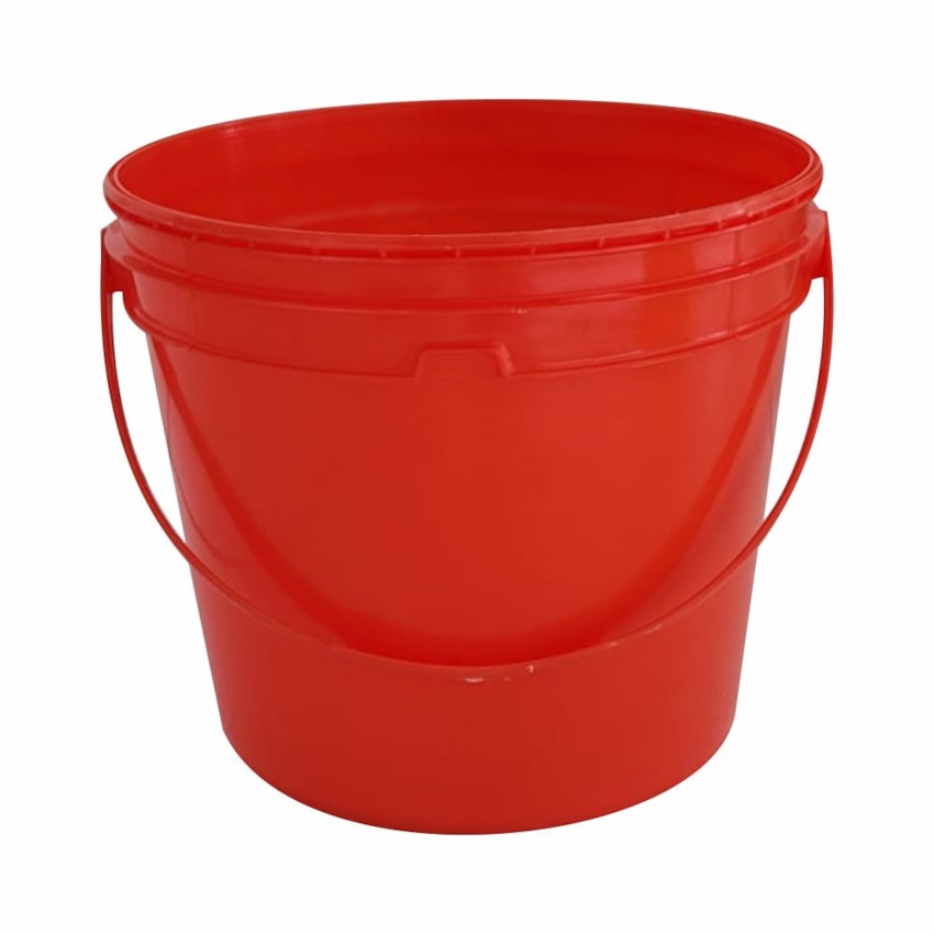 image Balde Redondo Vermelho C/Alça 2,6Lt (Tampa 21773)