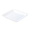 image Bandeja Isopor 01 Branca Rasa Fibraform 100Un 15 X 15 X 1,5Cm Fr01