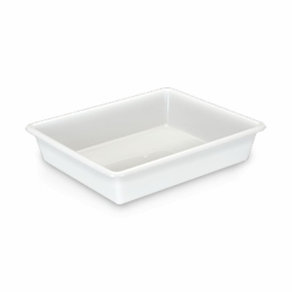 image Bandeja Plástica Retangular Branca 5,5 lt 34,9 X 28,9 X 7,5 cm Biopratika Ref. 0767