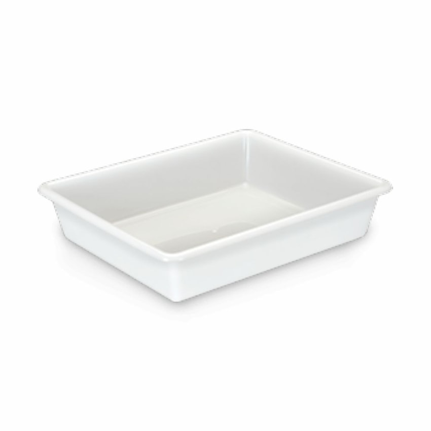 image Bandeja Plástica Retangular Branca 5,5 lt 34,9 X 28,9 X 7,5 cm Biopratika Ref. 0767