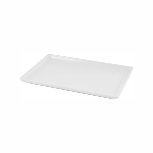 image Bandeja Retangular Melamina Branca Gourmet Mix 42 X 24Cm