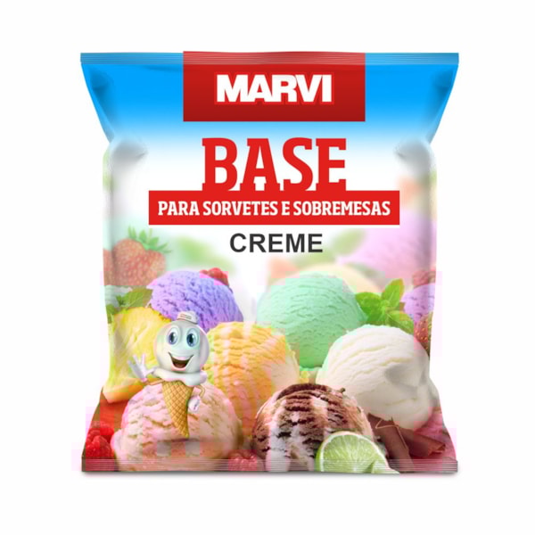 image Base Em Pó P/Sorvete Creme Marvi 1Kg