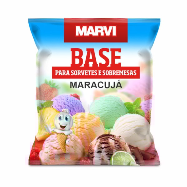 image Base Em Pó P/Sorvete Maracujá Marvi 1Kg