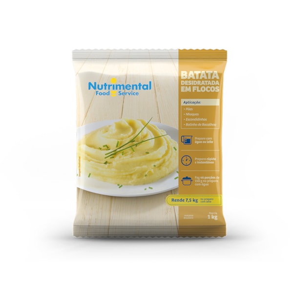 image Batata Flocos Nutrimental 1Kg Rende 7,5Kg De Pure