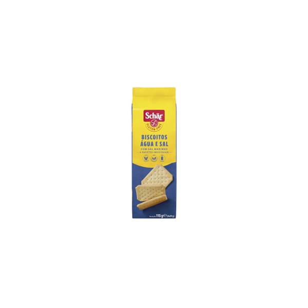 image Biscoito Agua E Sal 4 X 29G Sem Glúten Schar 115G