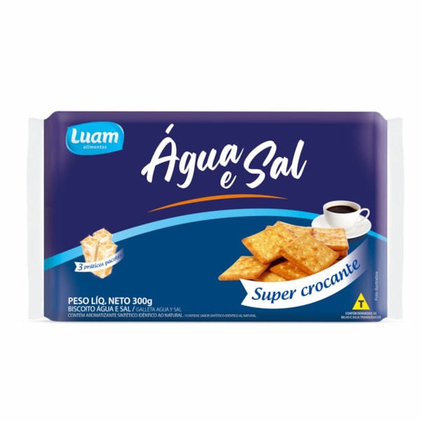 image Biscoito Agua E Sal Luam 300G
