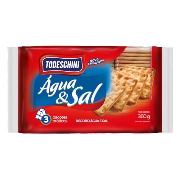 image Biscoito Agua E Sal Todeschini 360G