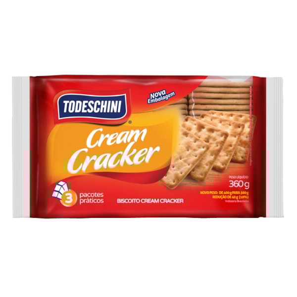 image Biscoito Cream Cracker Todeschini 360G
