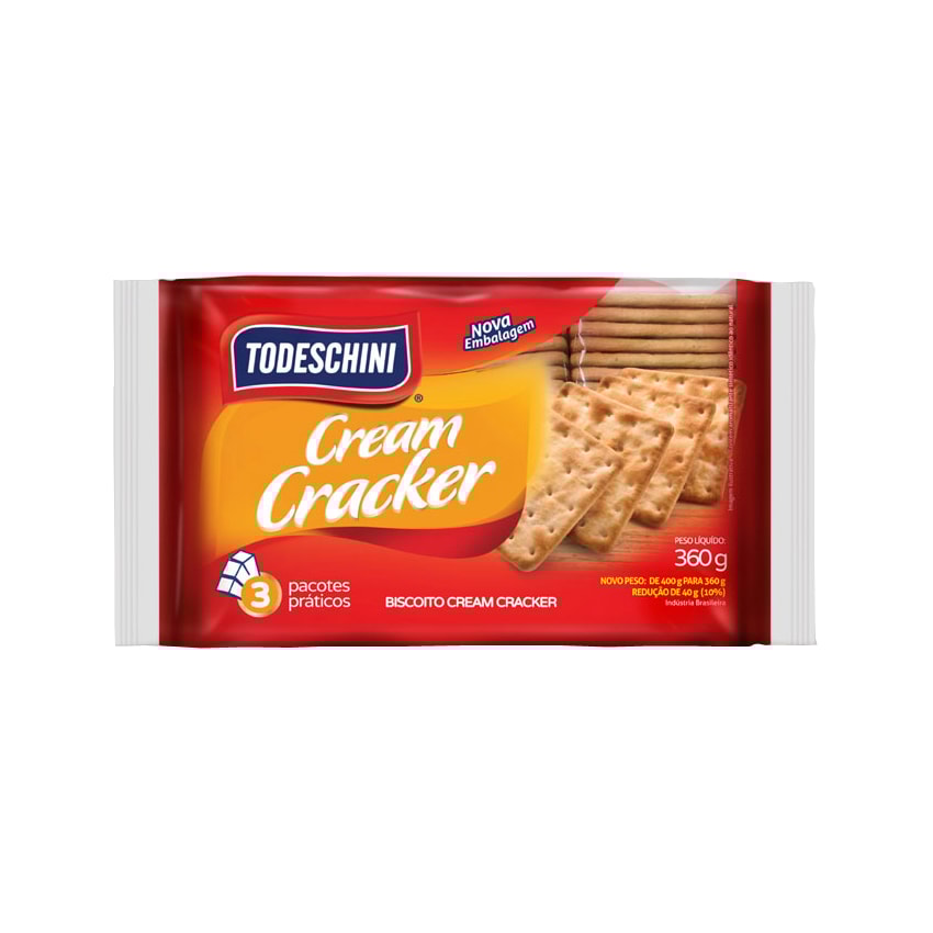 image Biscoito Cream Cracker Todeschini 360G