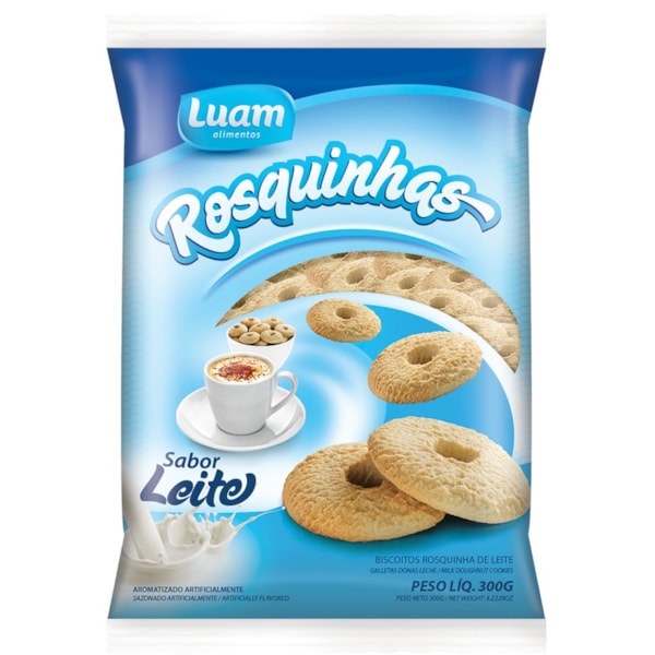 image Biscoito Rosquinha Leite Luam 300G