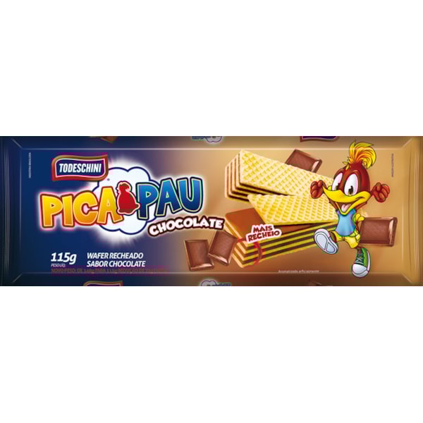 image Biscoito Wafer Chocolate Todeschini 115G