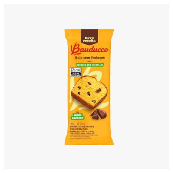 image Bolo de Cenoura com Chocolate Bauducco 200 Gr