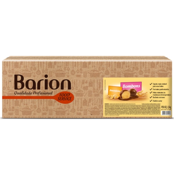 image Bombom Sabor Amendoim com Cobertura Sabor Chocolate ao Leite Barion 2,3 Kg