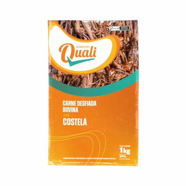 image Bovino - Carne Desfiada Costela Congelada 1Kg Quali