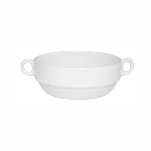 image Bowl 400Ml 13 Cm Com Asa Consome Porcelana Branca Oxford Un