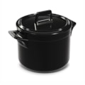 image Caçarola Alta Com Tampa 24Cm 7,5L Cerâmica Preta Clear Ceramarte Un