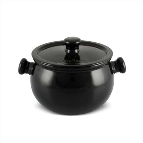 image Caçarola Com Tampa 20Cm 4L Cerâmica Preta Premiere Ceramarte Un