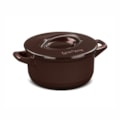 image Caçarola Com Tampa 24Cm 4,3L Cerâmica Chocolate Duo Ceramarte Un