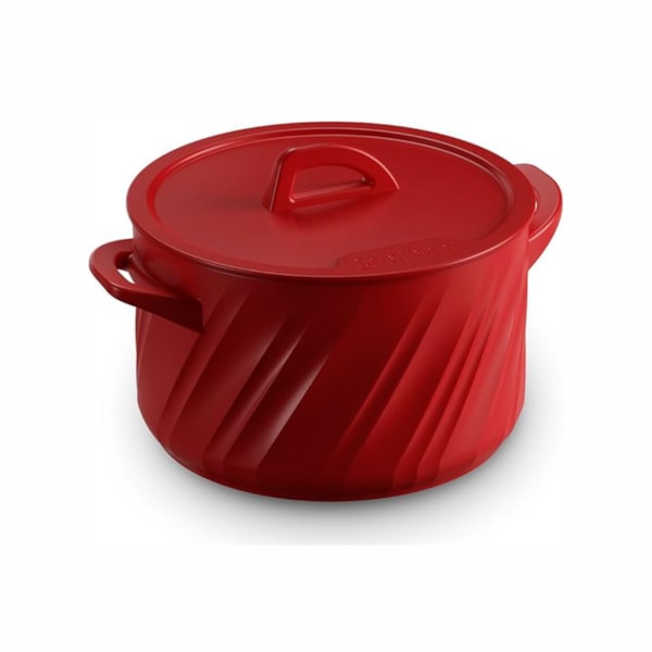 image Caçarola Com Tampa 24Cm 5L Cerâmica Vermelho Twist Ceraflame Un