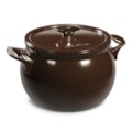 image Caçarola Com Tampa 24Cm 7L Cerâmica Chocolate New Premiere Ceramarte Un