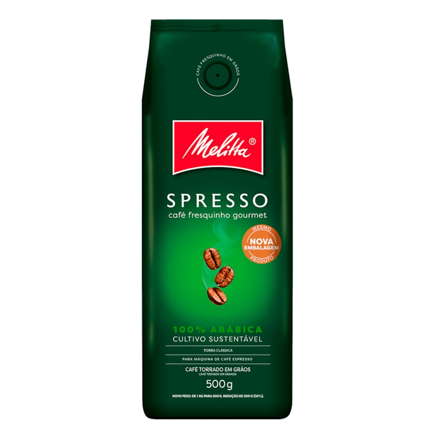 image Café Grãos Spresso 100% Arábica Melitta 500G