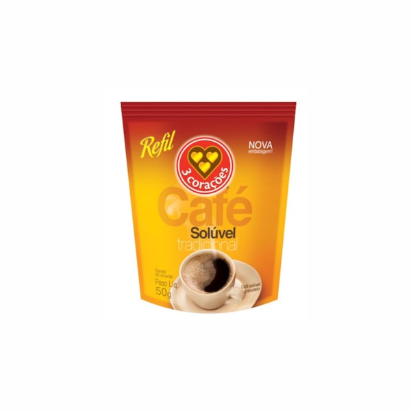 image Café Solúvel 50G 3 Corações Refil