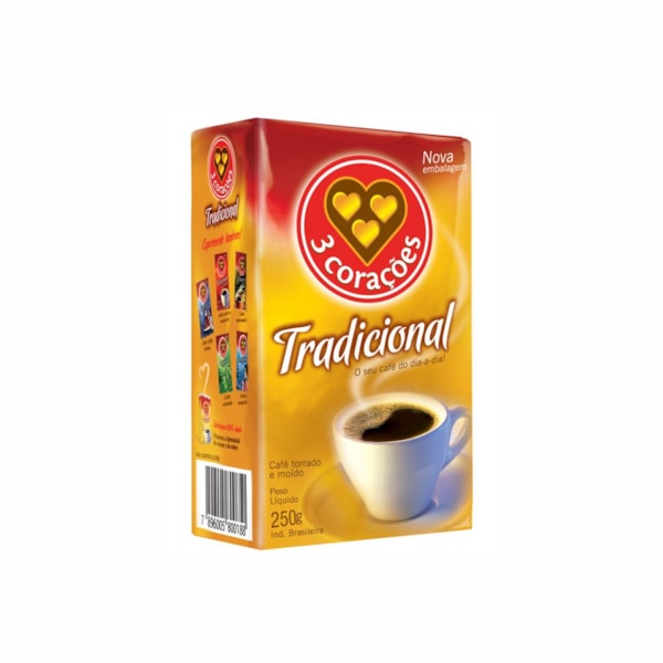 image Café Tradicional 250G 3 Corações Vácuo