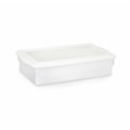 image Caixa Plástica Retangular Com Tampa Branca 16,5Lt 54,4 X 33,8 X 13,2Cm Biopratika Ref. 0630