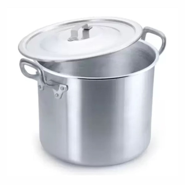 image Caldeirão Com Tampa N38 38,55L Stand Alumínio Nova Real Un