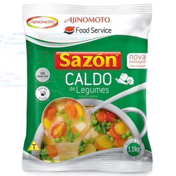 image Caldo De Legumes E Verduras Sazon 1,1Kg Rende 55Lt