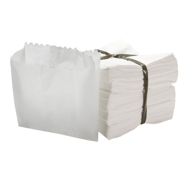 image Cartucho Kraft Branco Hamburgão 13 X 12,5Cm 500Un