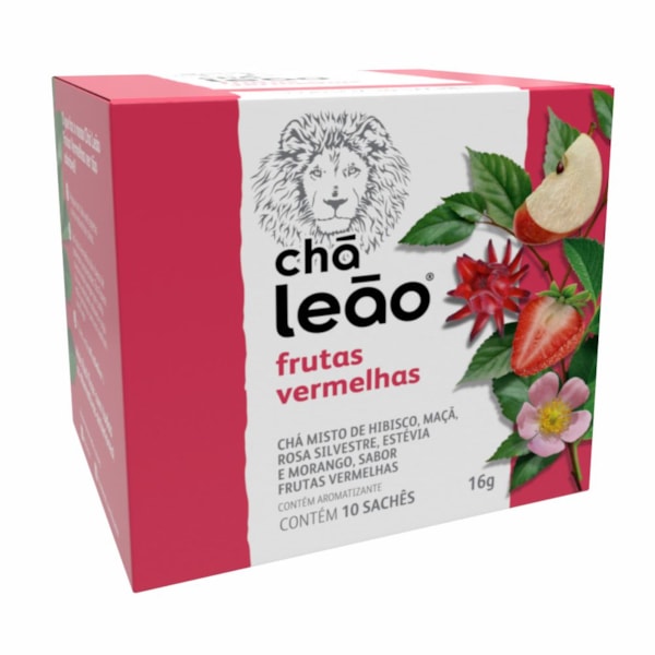 image Chá Frutas Vermelhas Leao 10 Envelopes