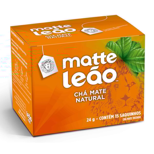 image Chá Mate Natural Leao 15 Envelopes