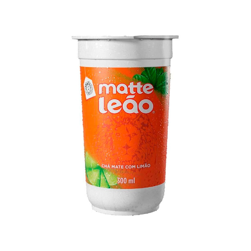 image Chá Matte Com Limão Leao Copo 12  X 300Ml
