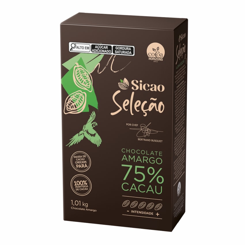 image Chocolate Amargo 75% Cacau Gotas 1,01Kg Sicao Seleção